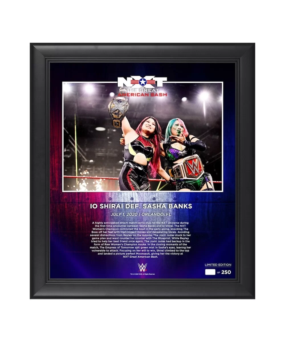 Io Shirai WWE Framed 15" x 17" NXT TakeOver: Great American Bash Collage - Limited Edition of 250 $18.48 Home & Office