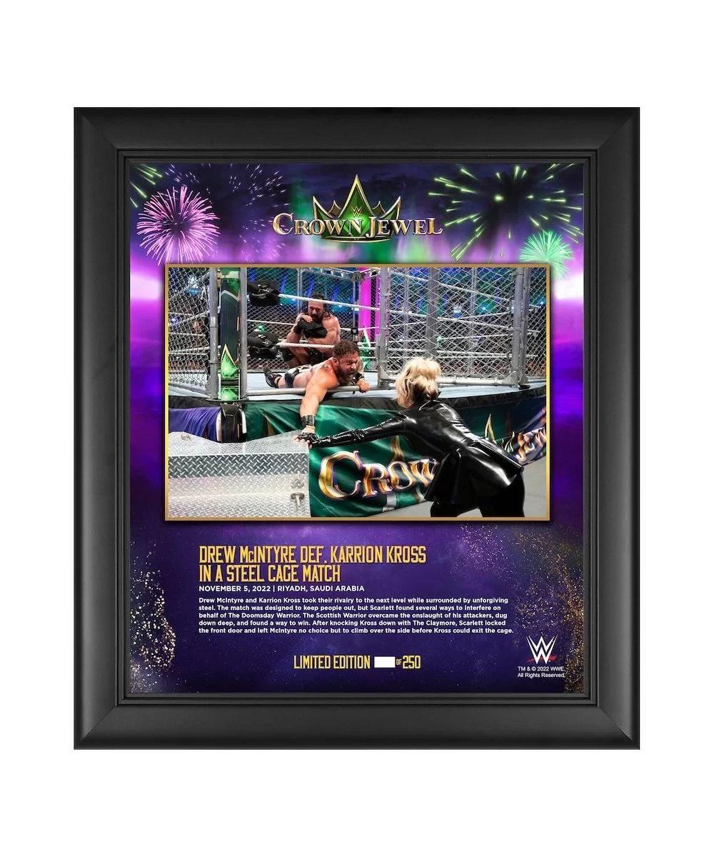 Drew McIntyre Framed 15" x 17" 2022 Crown Jewel Collage - Limited Edition of 250 $26.32 Collectibles
