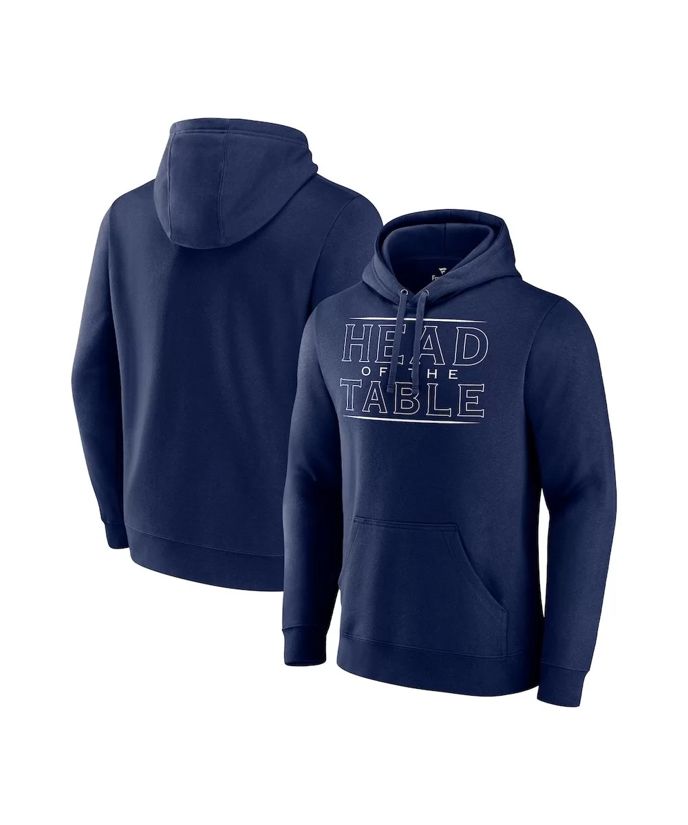 Men's Fanatics Branded Navy Roman Reigns Head Of The Table Pullover Hoodie $17.20 Apparel