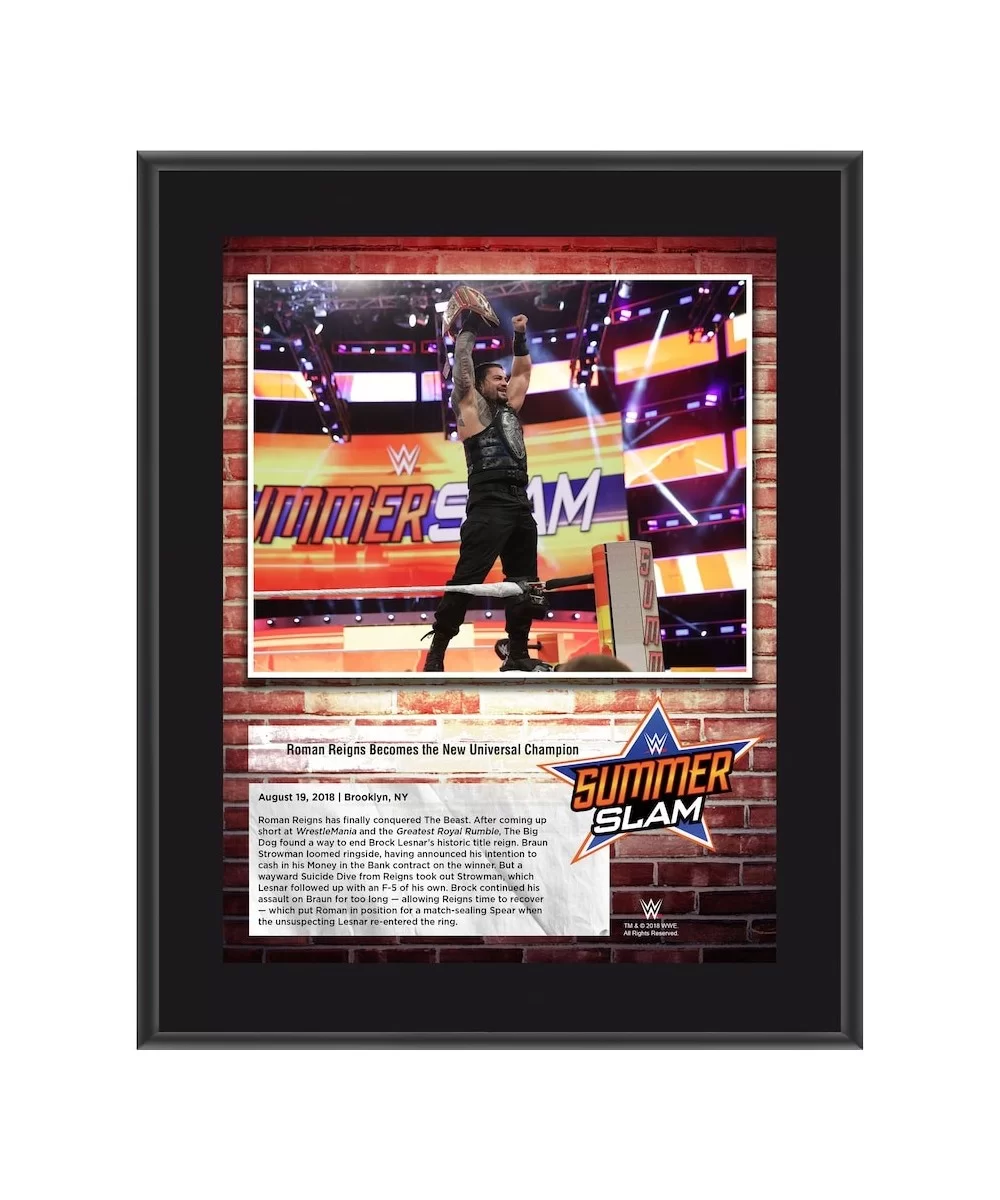 Roman Reigns WWE Framed 10.5" x 13" 2018 SummerSlam Collage $7.68 Home & Office