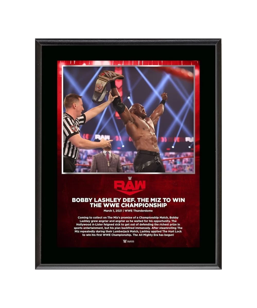 Bobby Lashley Framed 10.5" x 13" March 1 2021 Monday Night RAW Sublimated Plaque $10.56 Home & Office